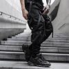 black cargo pants techwear