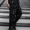 black cargo pants techwear