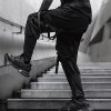 black cargo pants techwear