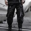 black cargo pants techwear