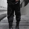 black cargo pants techwear