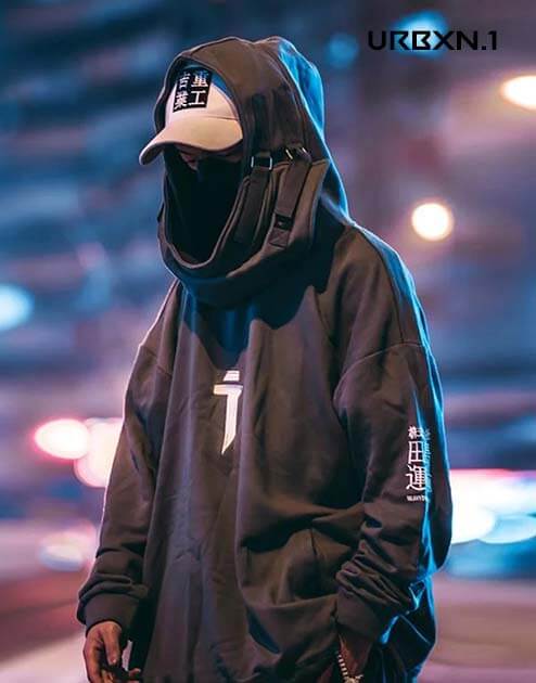 bluza czarna techwear