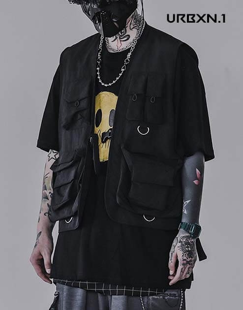 kamizelka z kieszeniami techwear